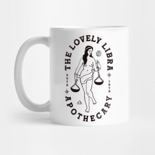 The Lovely Libra Apothecary 1979: Vintage Zodiac Travel Art Mug